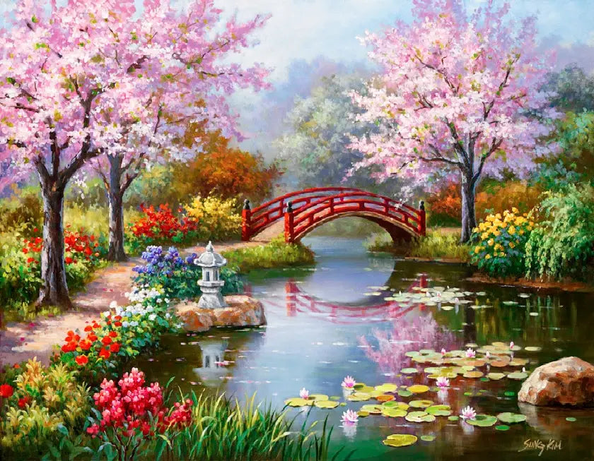 Kit broderie diamant Jardin japonais