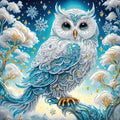 Kit broderie diamant Hibou hivernal